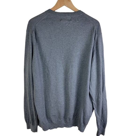 Eddie Bauer Mens Cotton Cashmere Pullover Sweater size Tall XL XLT V-Neck - Picture 2 of 11